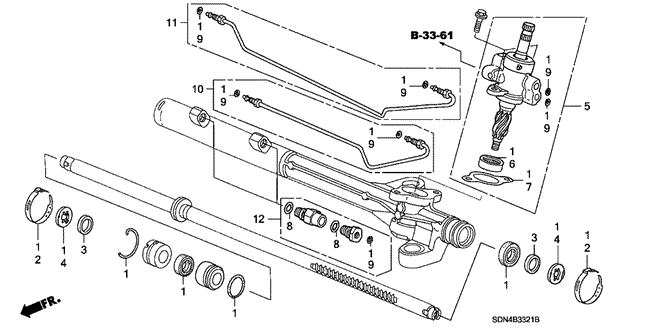 ACCORD COUPE P.S. GEAR BOX COMPONENTS (V6)