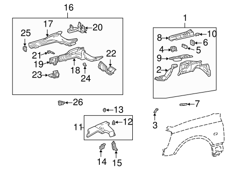 LS430 STRUCTURAL COMPONENTS & RAILS