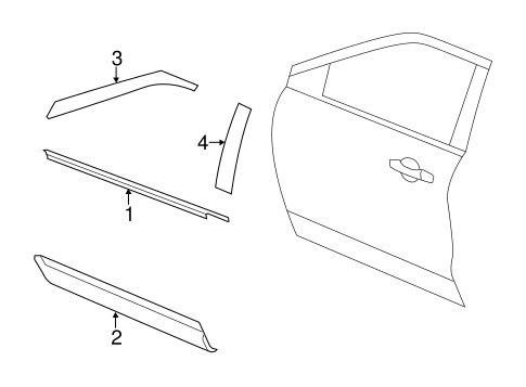 Explorer EXTERIOR TRIM - FRONT DOOR
