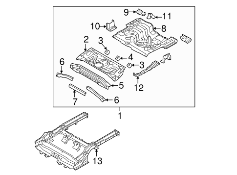 Accent REAR FLOOR & RAILS