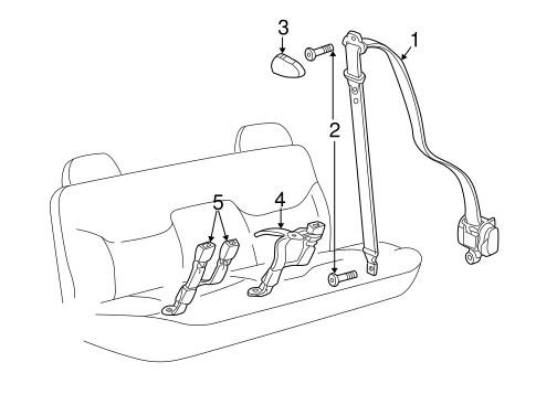 Escalade ESV REAR SEAT BELTS