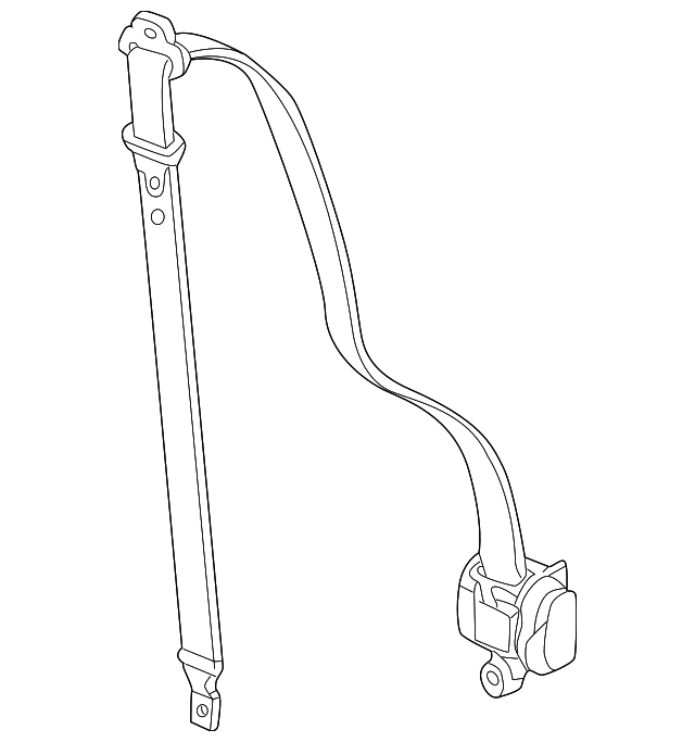 89022612 Деталь BELT & RETRACTOR, LEFT
