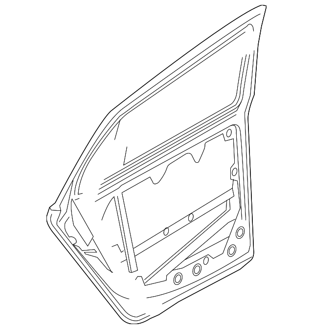 3D7-833-051-F Деталь DOOR SHELL, LEFT