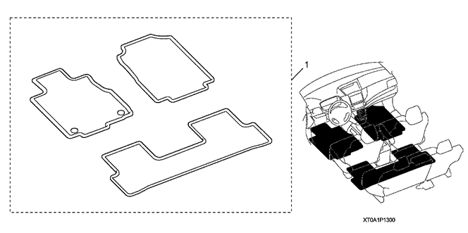ACCESSORIES/ALL SEASON FLOOR MATS for 2013 Honda CR-V #1