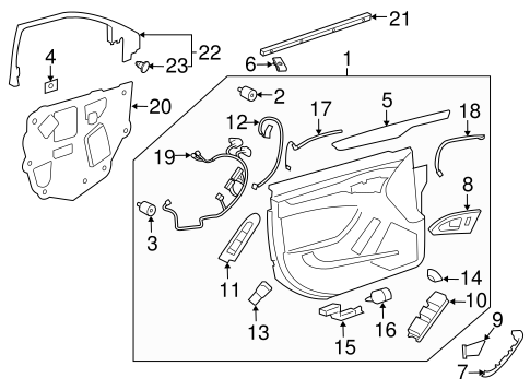 CTS INTERIOR TRIM - FRONT DOOR