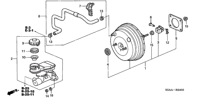 CIVIC SEDAN BRAKE MASTER CYLINDER  - MASTER POWER (1)