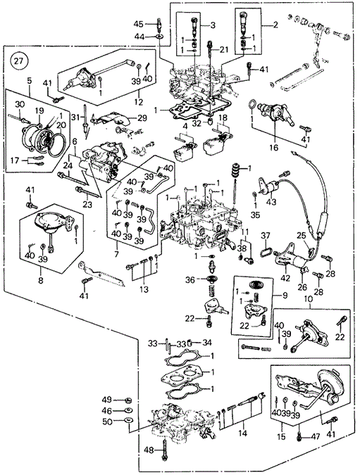 ENGINE/CARBURETOR (4) for 1982 Honda CIVIC HATCHBACK #1