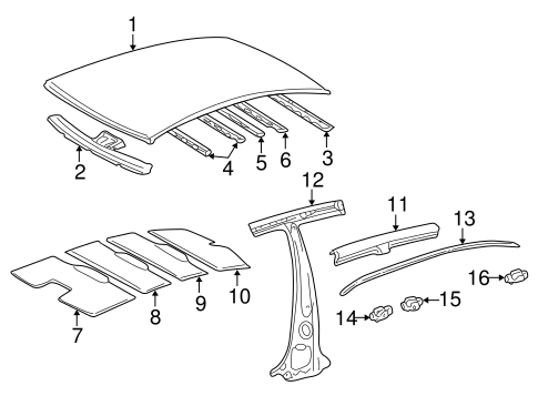 LS430 ROOF & COMPONENTS