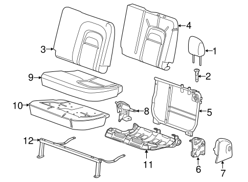 Colorado REAR SEAT COMPONENTS