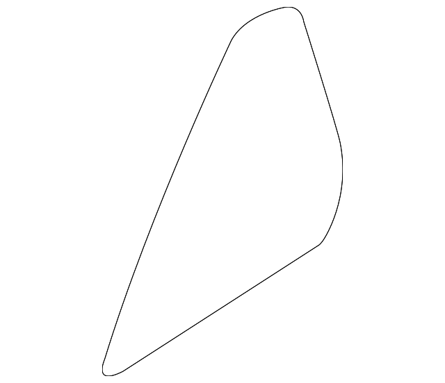 83427-0W020 Деталь FIXED GLASS, RIGHT
