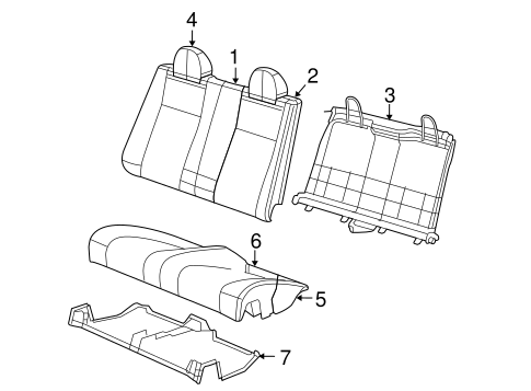 Sebring REAR SEAT COMPONENTS 7