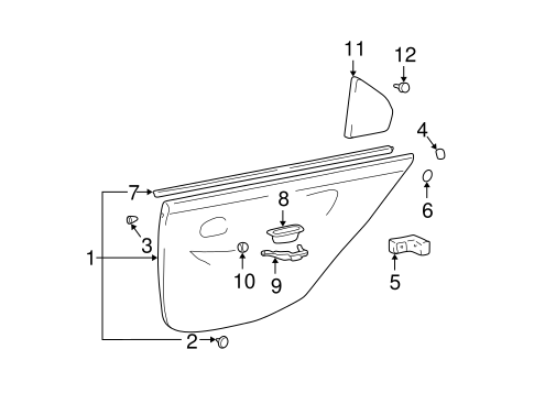 Sonata INTERIOR TRIM - REAR DOOR