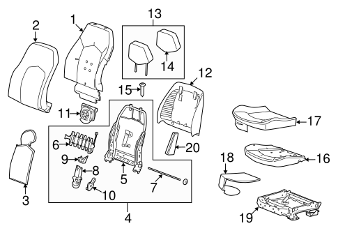CTS DRIVER SEAT COMPONENTS 2