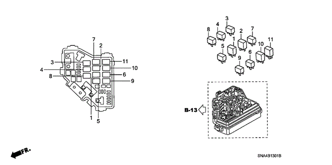 ELECTRICAL / EXHAUST / HEATER / FUEL/CONTROL UNIT (ENGINE ROOM) (2) for 2006 Honda CIVIC SEDAN #1