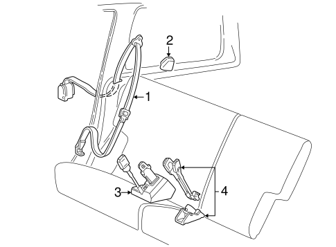 Explorer Sport Trac REAR SEAT BELTS