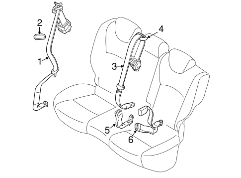 QX70 REAR SEAT BELTS