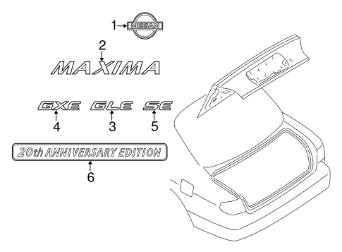Maxima EXTERIOR TRIM - TRUNK