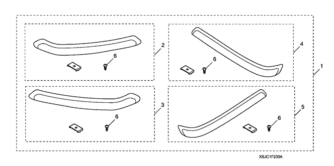 ACCESSORIES/FRONT AND REAR CHROME BUMPER TRIM (2) for 2010 Honda RIDGELINE #1