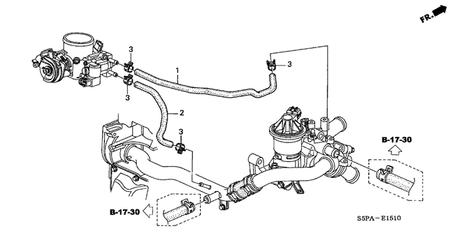 CIVIC COUPE WATER HOSE