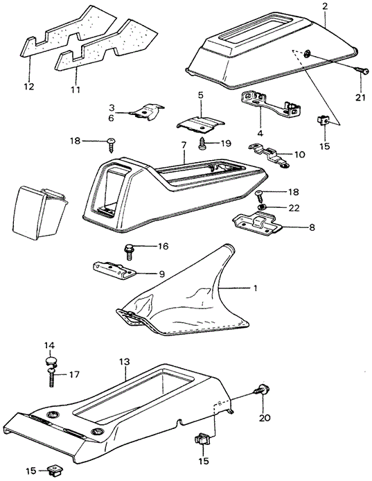 CHASSIS/CENTER COVER - HONDAMATIC COVER for 1982 Honda CIVIC 5-DOOR #1