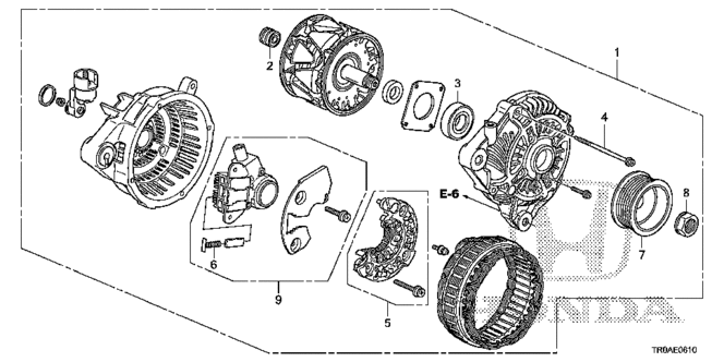 CIVIC SEDAN ALTERNATOR (MITSUBISHI) (1.8L)