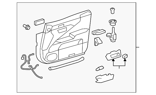 67610-50B80-P2 DOOR TRIM PANEL, RIGHT