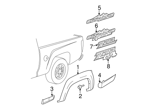 Colorado EXTERIOR TRIM - PICK UP BOX