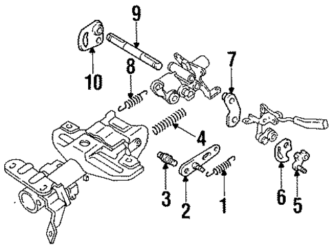 Celica TILT STEERING COLUMN COMPONENTS 2