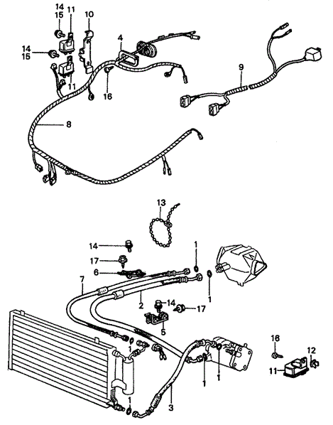 BODY / AIR CONDITIONING/A/C HOSES - PIPES - WIRE HARNESS for 1982 Honda CIVIC SEDAN #1