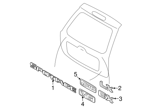 Sportage EXTERIOR TRIM - LIFT GATE