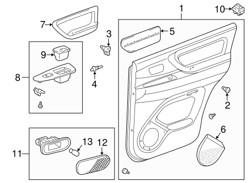 LX470 INTERIOR TRIM - REAR DOOR