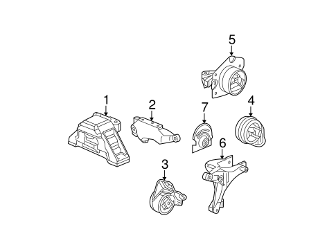 HHR ENGINE & TRANS MOUNTING