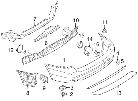 328i xDrive BUMPER & COMPONENTS - REAR 4