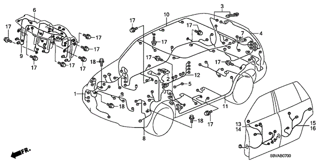 ELECTRICAL / EXHAUST / HEATER / FUEL/WIRE HARNESS for 2008 Honda PILOT #1