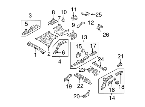 Outback REAR FLOOR & RAILS