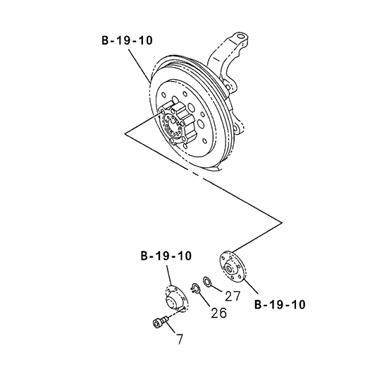 CHASSIS/FREE WHEEL HUB BOLTS for 1999 Honda PASSPORT #1