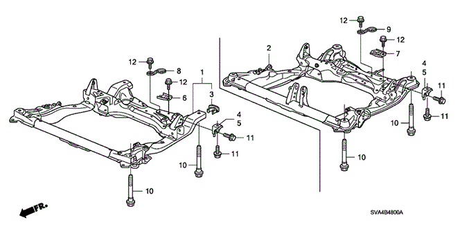 BODY / AIR CONDITIONING/FRONT SUB FRAME for 2006 Honda CIVIC COUPE #1