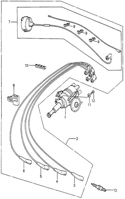 ENGINE/DISTRIBUTOR - SPARK PLUG (1) for 1980 Honda ACCORD HATCHBACK #1