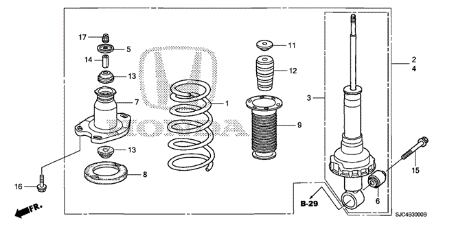 CHASSIS/REAR SHOCK ABSORBER for 2011 Honda RIDGELINE #1