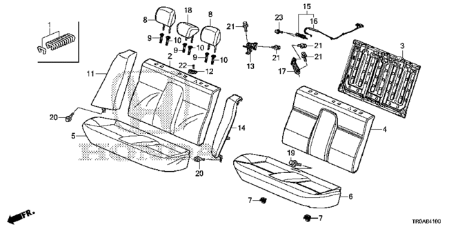 CIVIC SEDAN REAR SEAT (FALL DOWN)