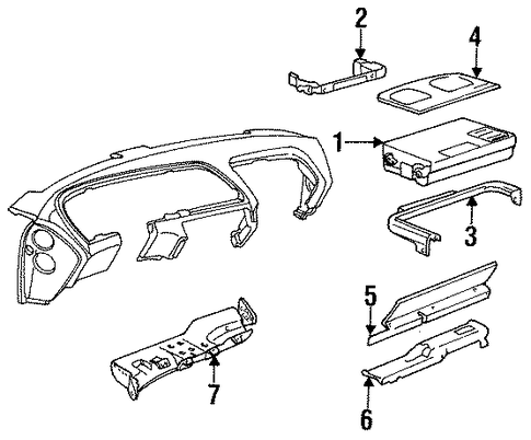 840Ci INSTRUMENT PANEL COMPONENTS