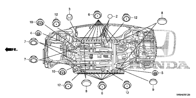 CIVIC SEDAN GROMMET (LOWER)