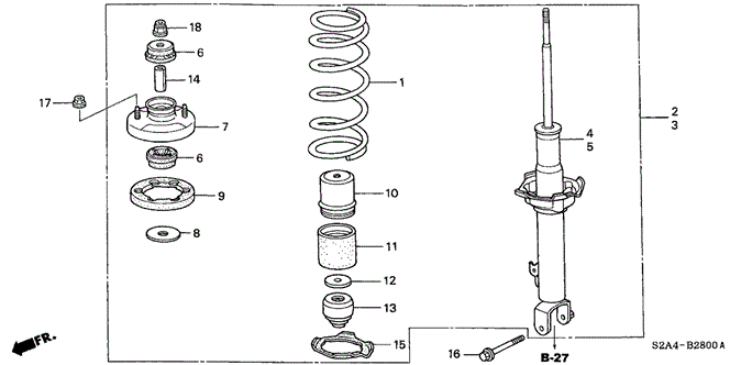 CHASSIS/FRONT SHOCK ABSORBER for 2003 Honda S2000 #1