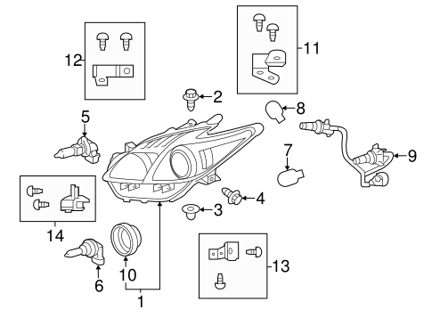 Prius V HEADLAMP COMPONENTS 5