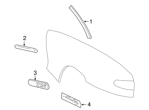 Cavalier EXTERIOR TRIM - QUARTER PANEL