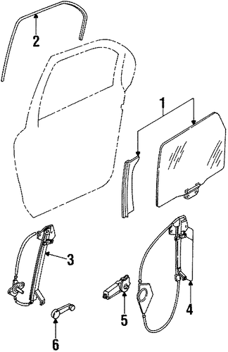 Contour GLASS - REAR DOOR
