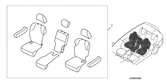 ACCESSORIES/SECOND ROW SEAT COVER for 2011 Honda ODYSSEY #1