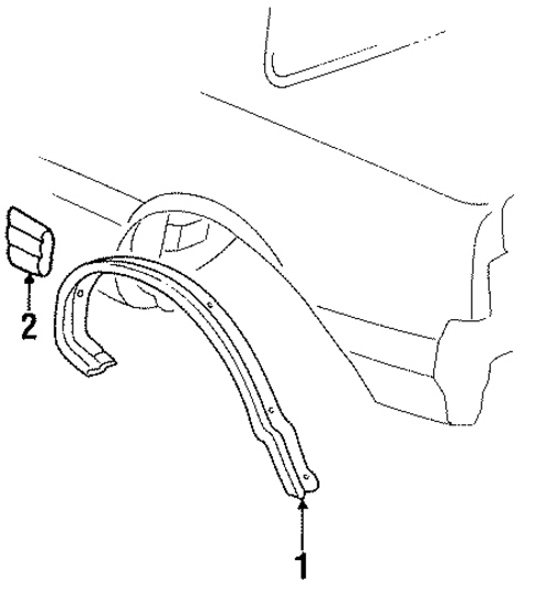 Skylark EXTERIOR TRIM - QUARTER PANEL 2