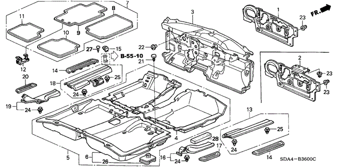 INTERIOR / BUMPER/FLOOR MAT for 2004 Honda ACCORD SEDAN #1