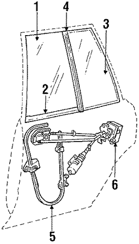 Aries GLASS - REAR DOOR